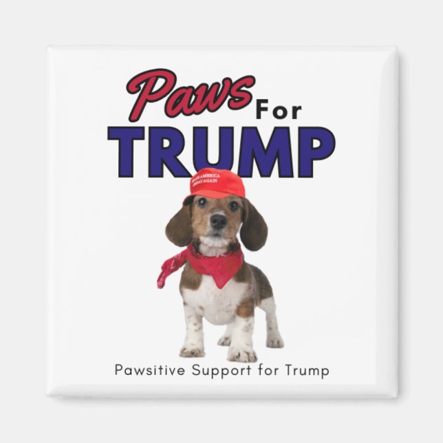 Paws For Trump Magnet -Support Trump 2024 (Front)