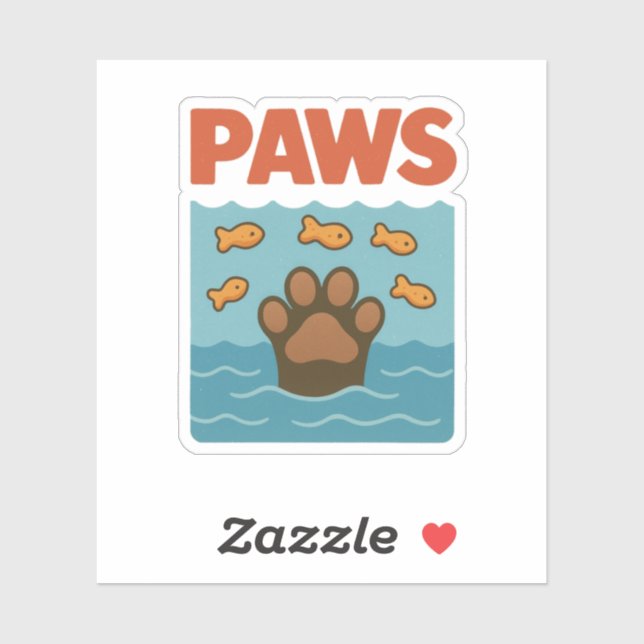 PAWS Funny Parody Retro Design (Sheet)