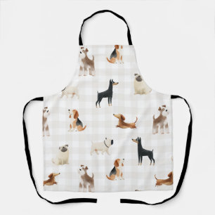 Paws Gingham lovely dogs  Apron