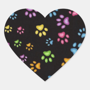 Paws Heart Sticker