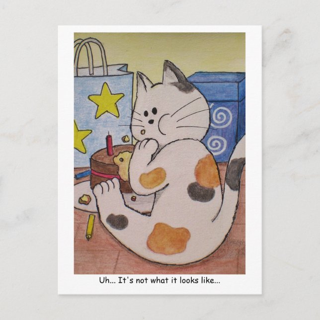 Paws Here Postcard "Oops" (Front)