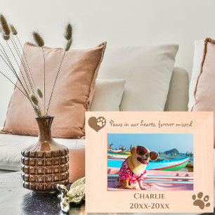 Paws in our Hearts Pet Memorial,Custom Dog Etched Frames