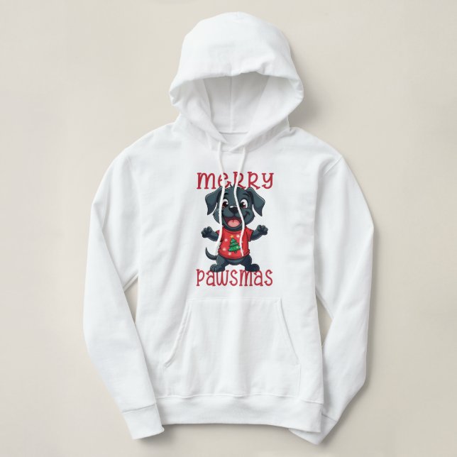 Paws-itively Merry Hoodie (Design Front)