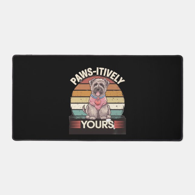 Paws-itively Yours Dog Desk Mat (Front)