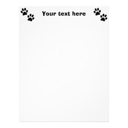 Paw Print Letterhead, Custom Paw Print Letterhead Templates