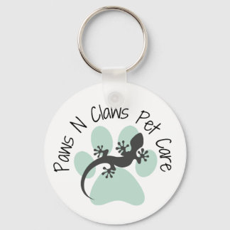 Paws N Claws Pet Care Logo Keychain