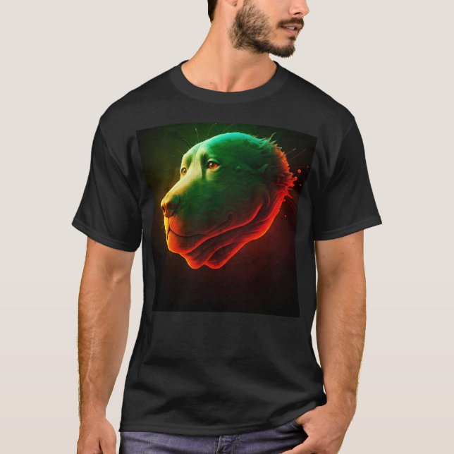 Paws of Colour: Unique and Trendy Multi-Colour Dog T-Shirt (Front)