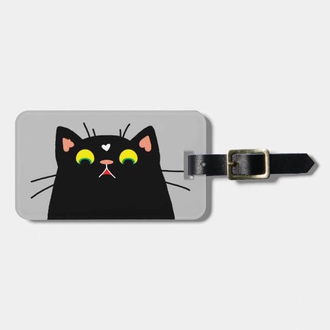 Paws Off Kitty Luggage Tag (Front Horizontal)