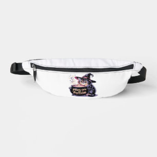 Paws Off My Potion, Kawaii Halloween Witch Cat Cla Fanny Pack