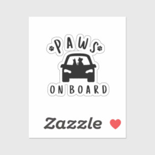 Paws on Board Cute Pet Lover Car 