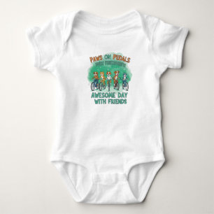 Paws on Pedals: An Awesome Day with Friends Baby Bodysuit