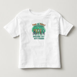Paws on Pedals: An Awesome Day with Friends Toddler T-shirt