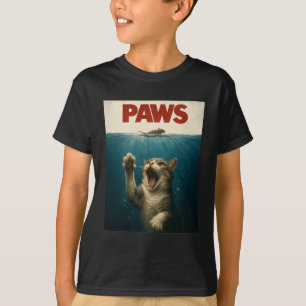 Paws Parody Cat Chasing a Cute Scared Mouse T-Shirt