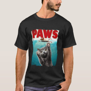 Paws Parody Cat Mouse Humourous Cat Chasing 80s Re T-Shirt