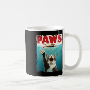 Paws Parody Cat Mouse Humourous Cat Chasing Mouse  Coffee Mug