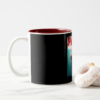PAWS Parody Cat Mouse Humourous Cat Chasing Mouse  Two-Tone Coffee Mug