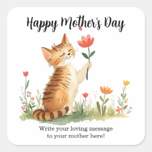 Paws & Petals for Mother’s Day Square Sticker