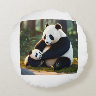 Paws & Pillows: The Bear-y Best Nap Buddy Round Pillow