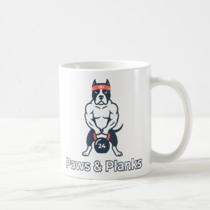 Paws & Planks Buff Dog Gym Poster Coffee Mug