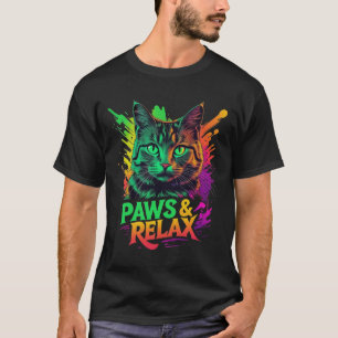 Paws & Relax Cat  T-Shirt