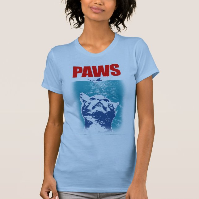 PAWS! The vicious cat from below T-Shirt (Front)