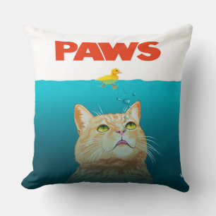 Paws! throw pillow