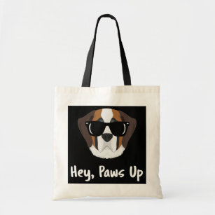 Paws Up Saint Bernard Dog Love r Sunglasses  Tote Bag