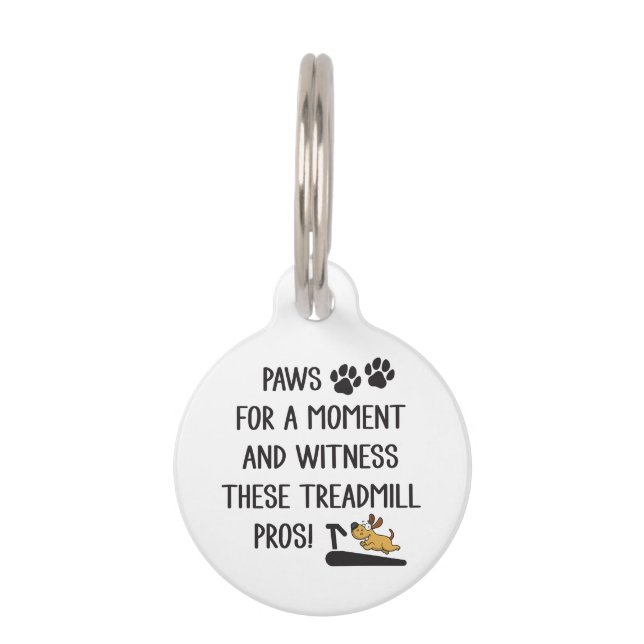 Paws & Witness These Treadmill Pros Pet Tag (Front)