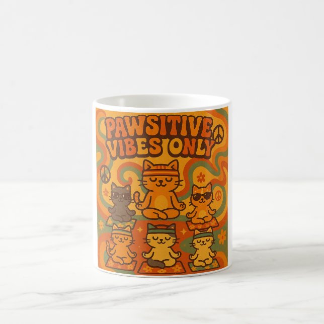 Pawsitive Vibes Only Coffee Mug (Center)