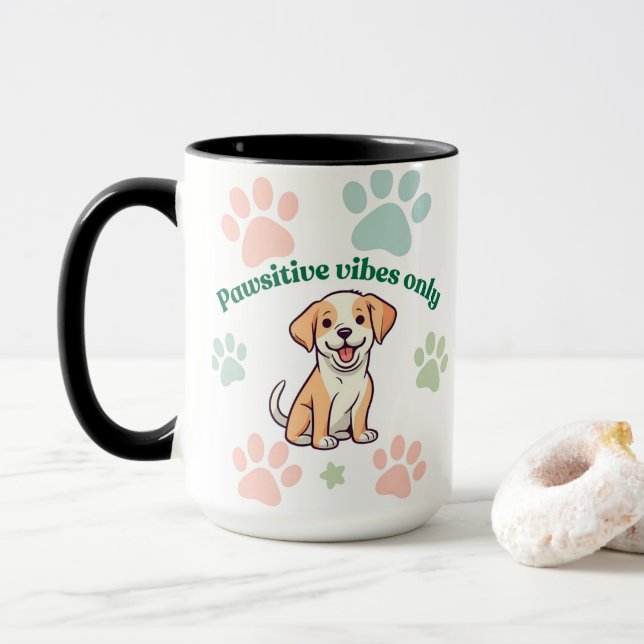  Pawsitive Vibes Only Mug (With Donut)