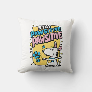 Pawsitive vibes throw pillow