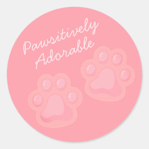 Pawsitively adorable cute paws sticker