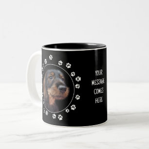 Pawsitively Adorable Wirehair Dachshund Two-Tone Coffee Mug