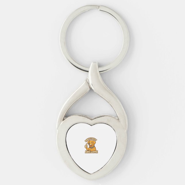 Pawsitively Awesome Keychain (Front)