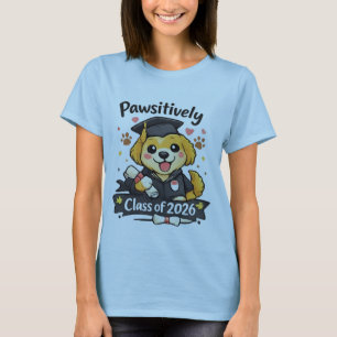 Pawsitively Class Of 2026 Cute Dog Nurse Graduatio T-Shirt