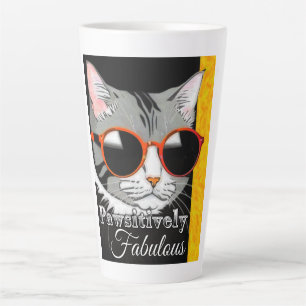 Pawsitively Fabulous Cat Latte Mug
