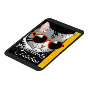 Pawsitively Fabulous Cat Magnet