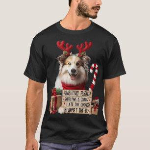 PAWSITIVELY FESTIVE Dog Funny Christmas Cookies T-Shirt