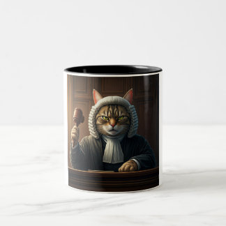 Pawsitively Just: The Feline Judge Coffee Mug