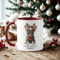 Pawsitively Merry French Bulldog Frenchie Coffee