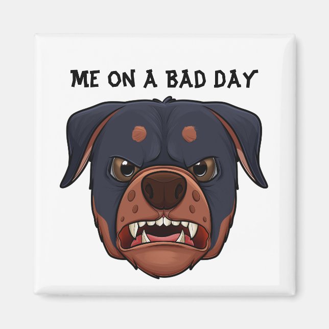 Pawsitively Moody: Mad Dog Face Magnet (Front)