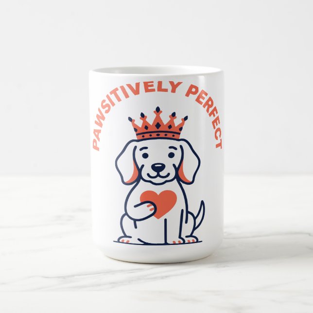 Pawsitively Perfect Royal Dog Nursery Decor Coffee Mug (Center)