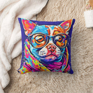 Pawsitively Perfect: Top Dog Artwork Throw Pillow