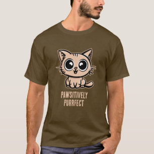 Pawsitively Purrfect, Beautiful Manga Kitten T-Shirt