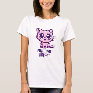 Pawsitively Purrfect, Beautiful Manga Kitten T-Shirt