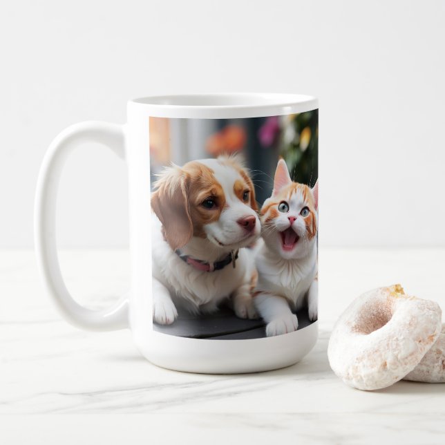 Pawsitively Purrfect Friendship Mug Design. (With Donut)