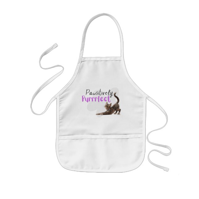 Pawsitively Purrrfect Kids Apron (Front)