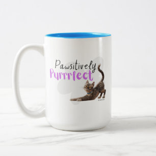 Pawsitively Purrrfect Two-Tone Coffee Mug