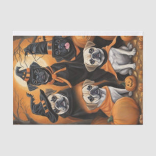 Pawsitively Spooky: A Halloween Puggle Decoupage  Tissue Paper