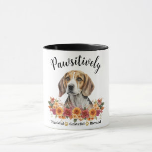 Pawsitively Thankful Grateful Blessed Cute Dog Mug